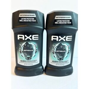 Axe Apollo Antiperspirant Deodorant Stick 2.6 oz 2 Pack Fresh Scent